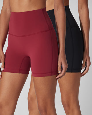 2 PK Skn 5" Super Hi Elastic Free Waist No Front Seam Short