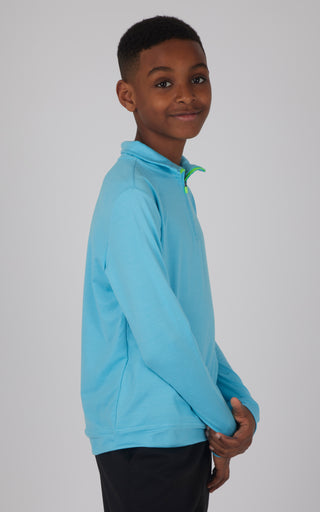 Boys Quarter Zip Pullover Sweatshirt