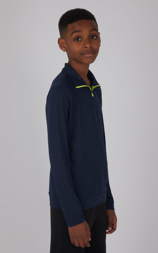 Boys Quarter Zip Pullover Sweatshirt