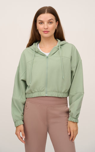 Cloud Plush Zip Front Hoodie