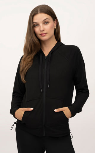 Marled Pique Parker Hoodie Jacket