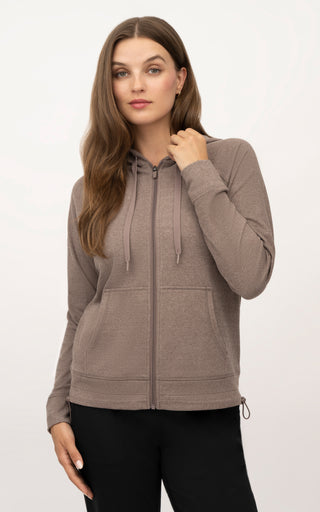 Marled Pique Parker Hoodie Jacket
