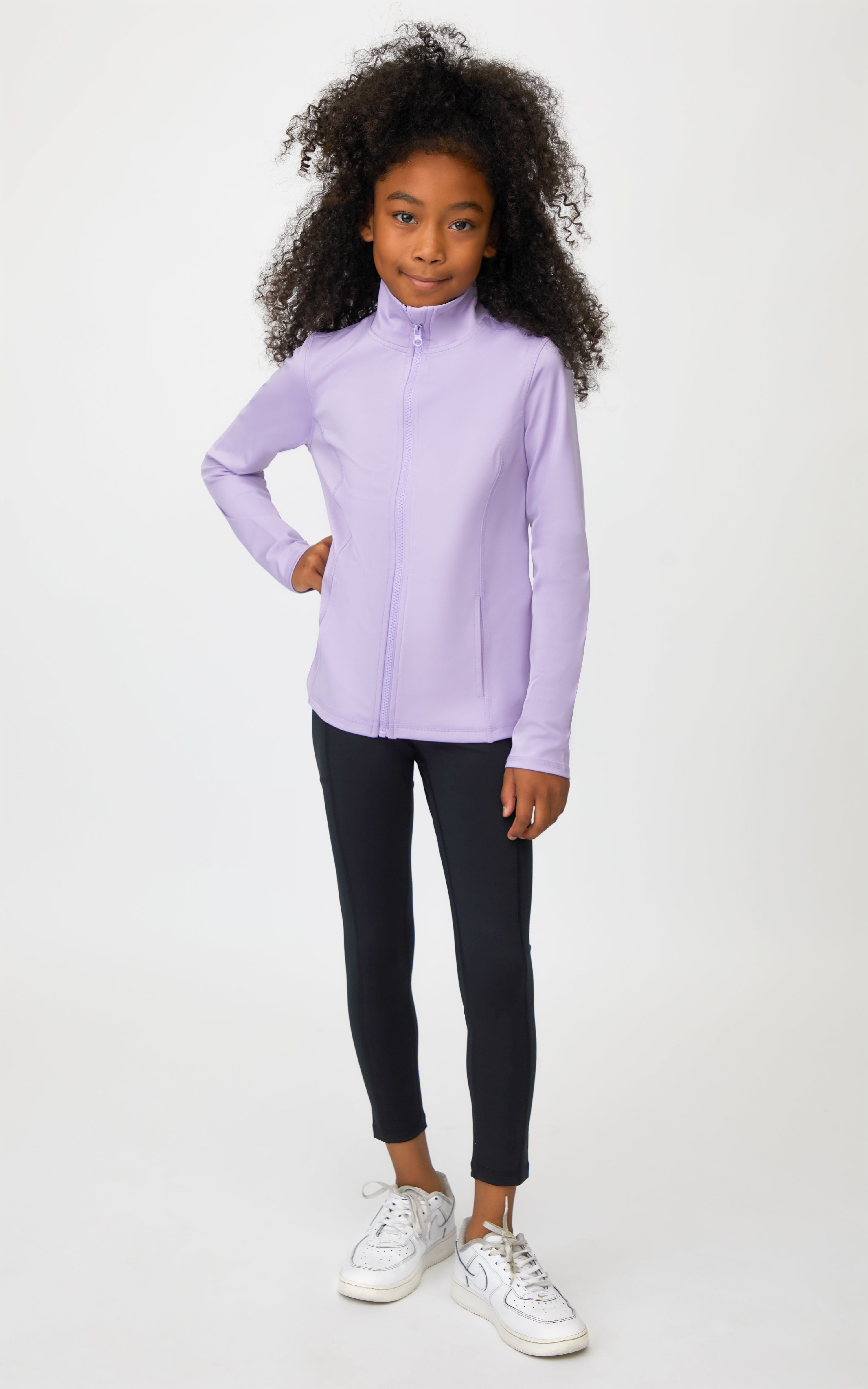 Girls Fleece Lined Side Pocket Ankle Legging