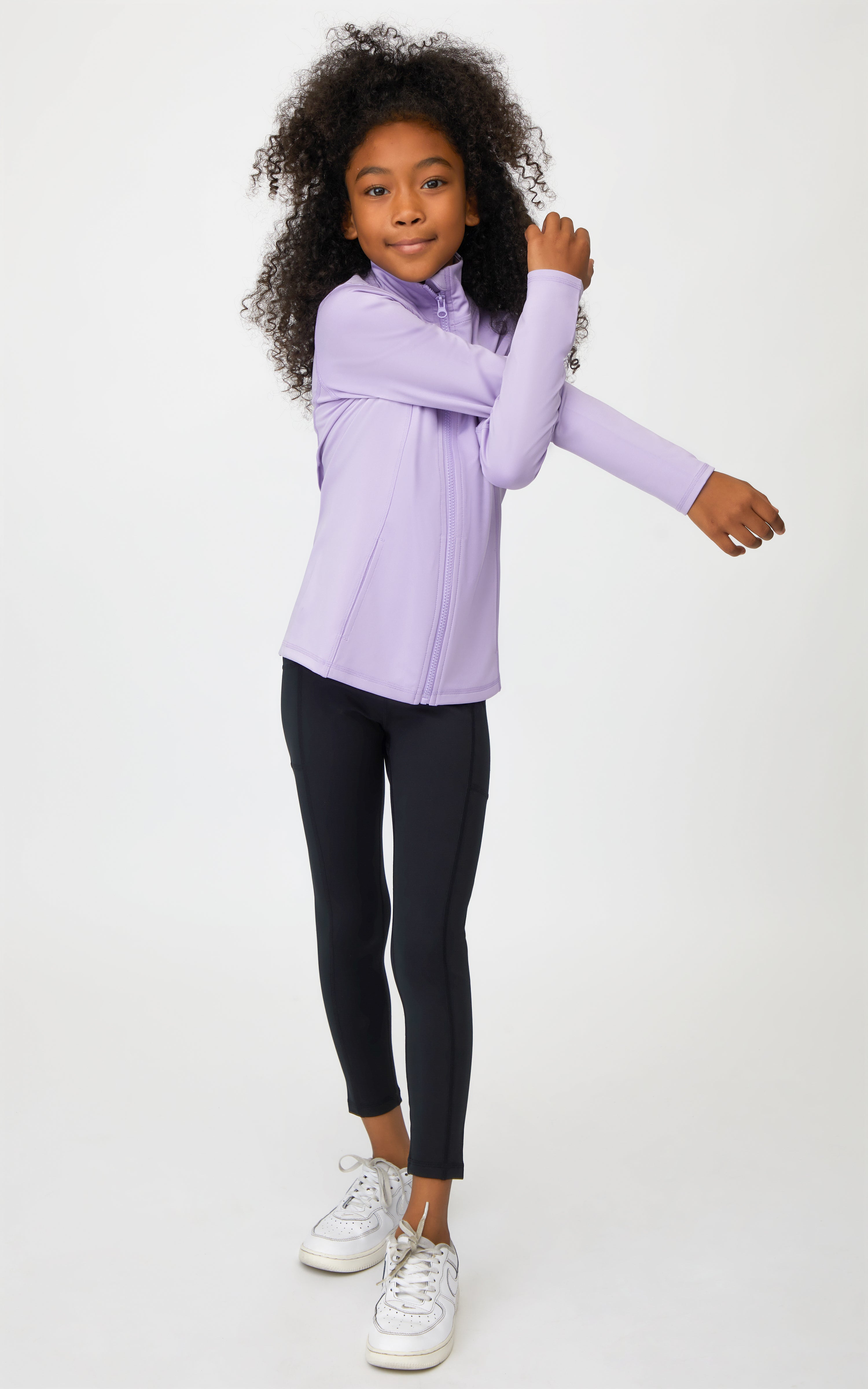 Girls Fleece Lined Side Pocket Ankle Legging