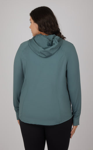 Plus Slim Fitted Full Zip Hooded Jacket