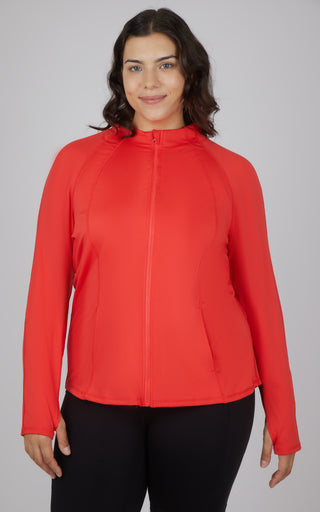 Plus Flared Bottom Full Zip Jacket