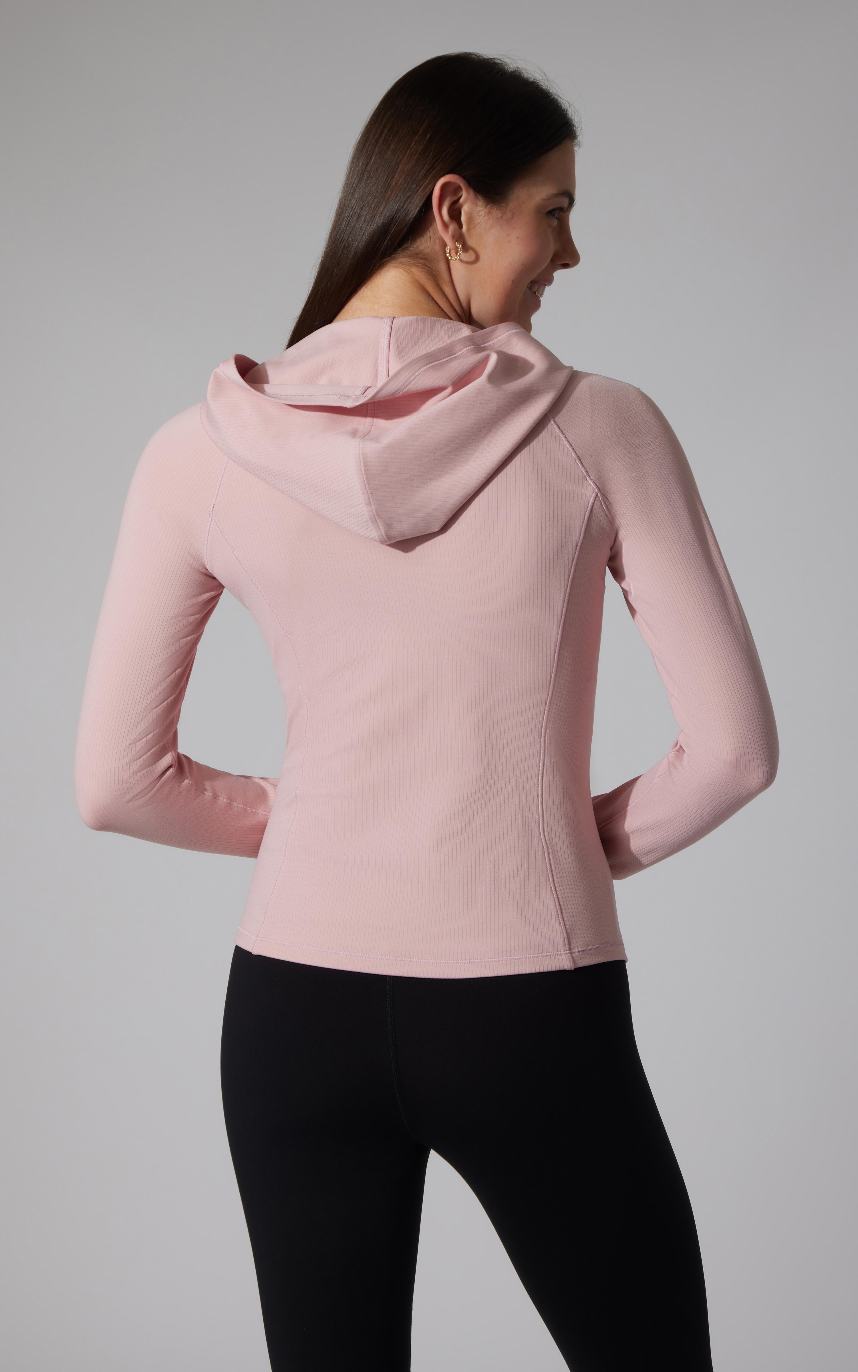 Felix Lux Ribbed Full Zip Hoodie Jacket - Our Petal Tone Story