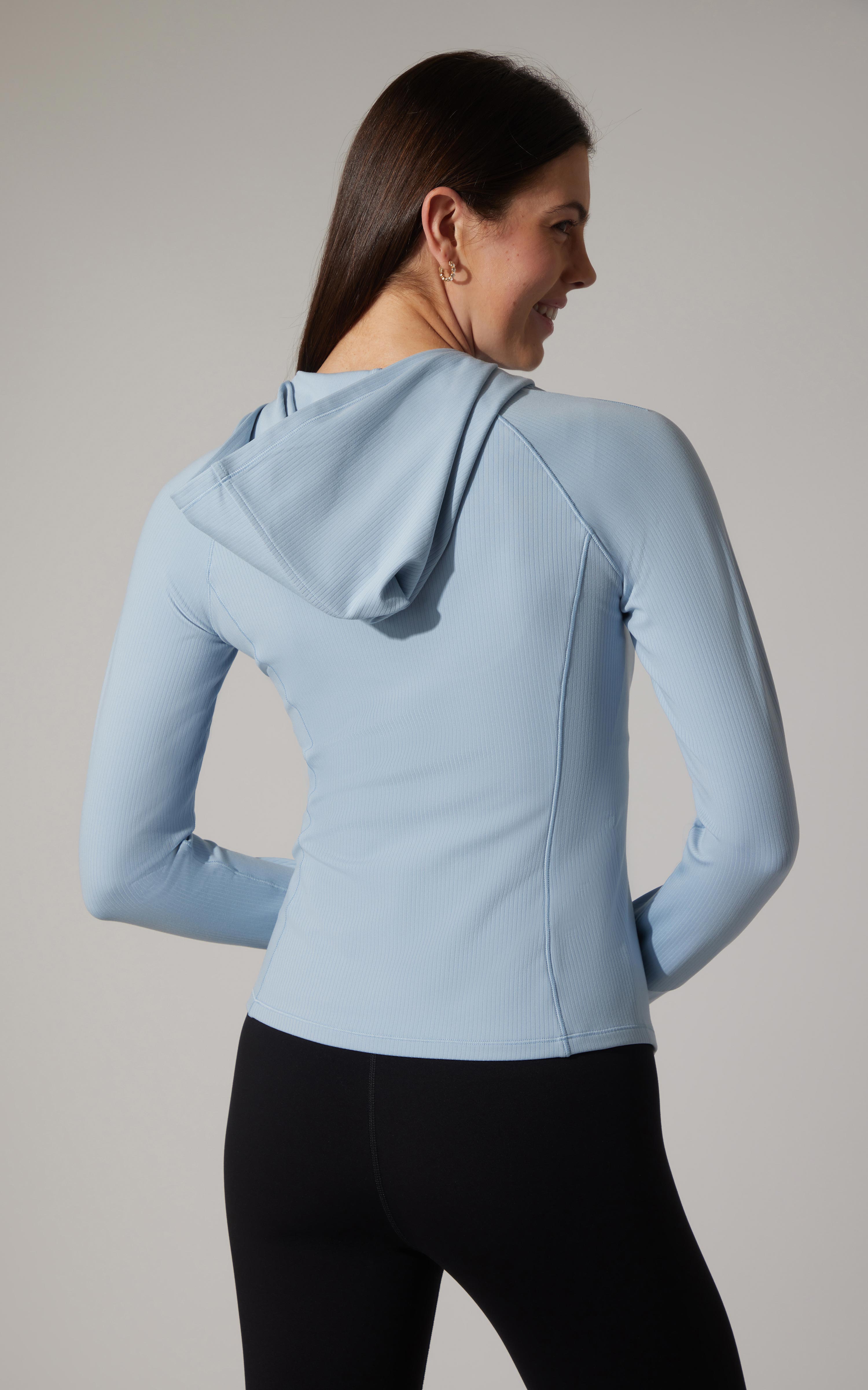 Felix Lux Ribbed Full Zip Hoodie Jacket - Our Petal Tone Story