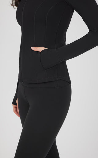 Interlink Ribbed Princess Seam Performance Jacket