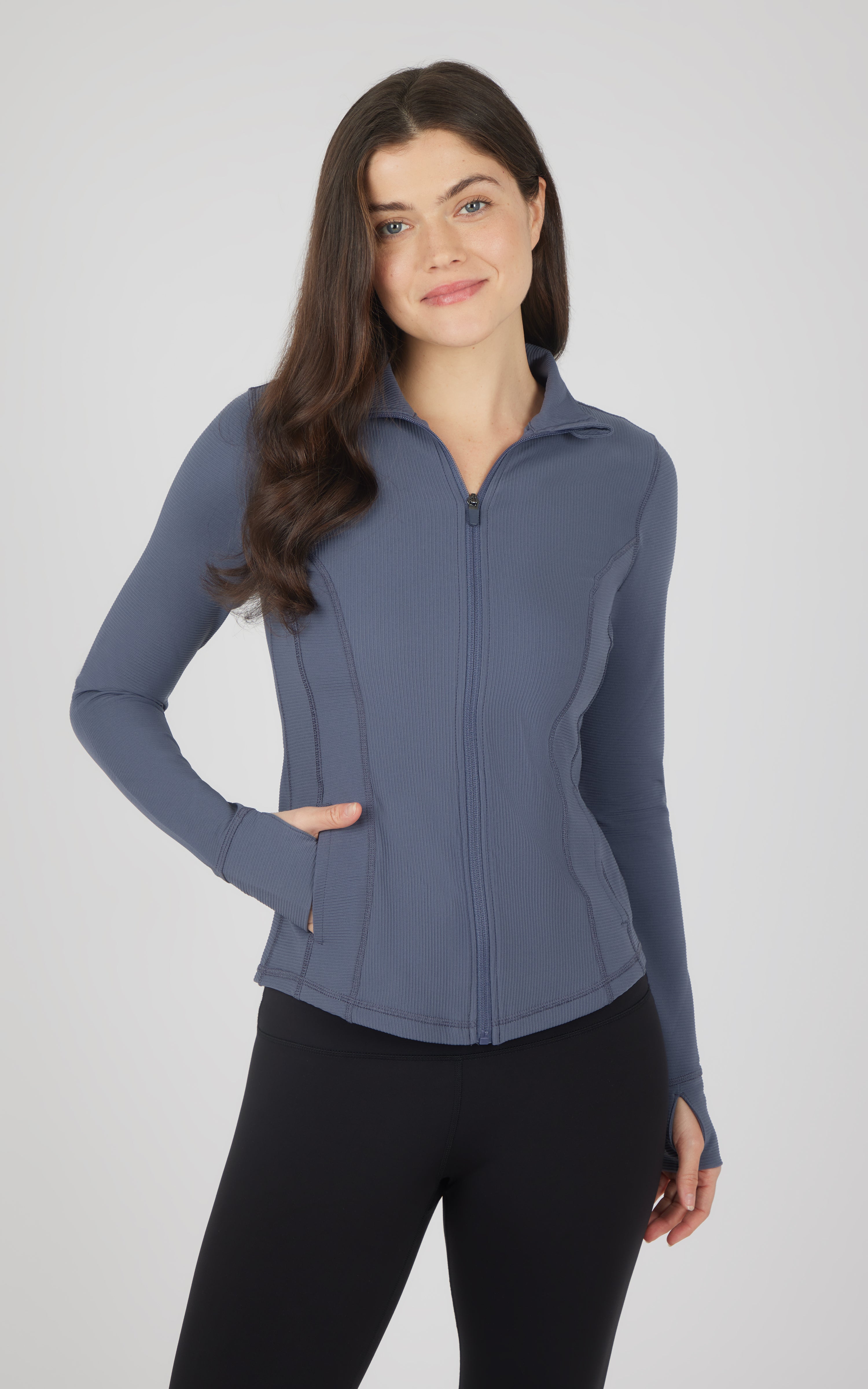 Interlink Ribbed Princess Seam Performance Jacket