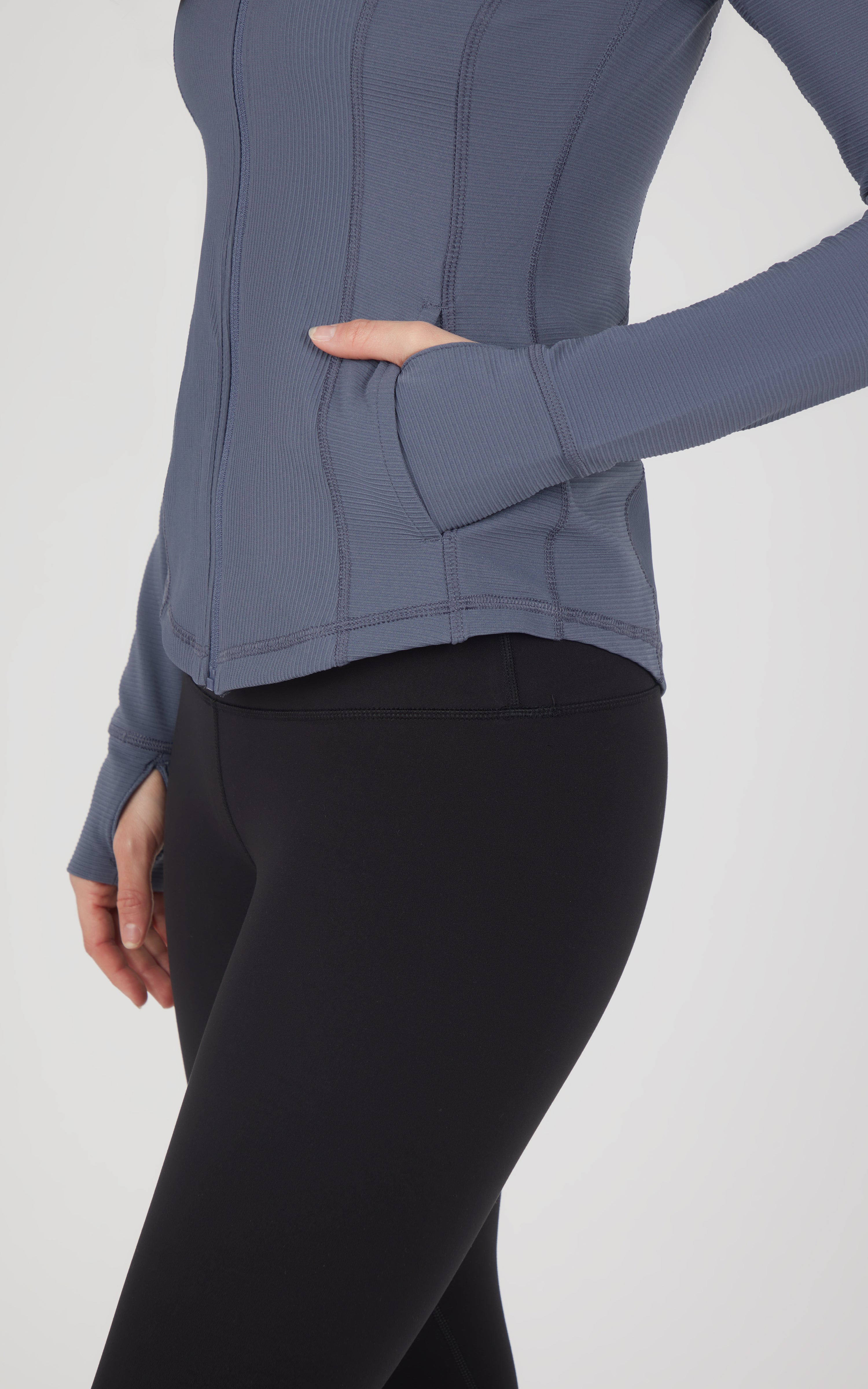 Interlink Ribbed Princess Seam Performance Jacket
