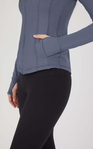 Interlink Ribbed Princess Seam Performance Jacket