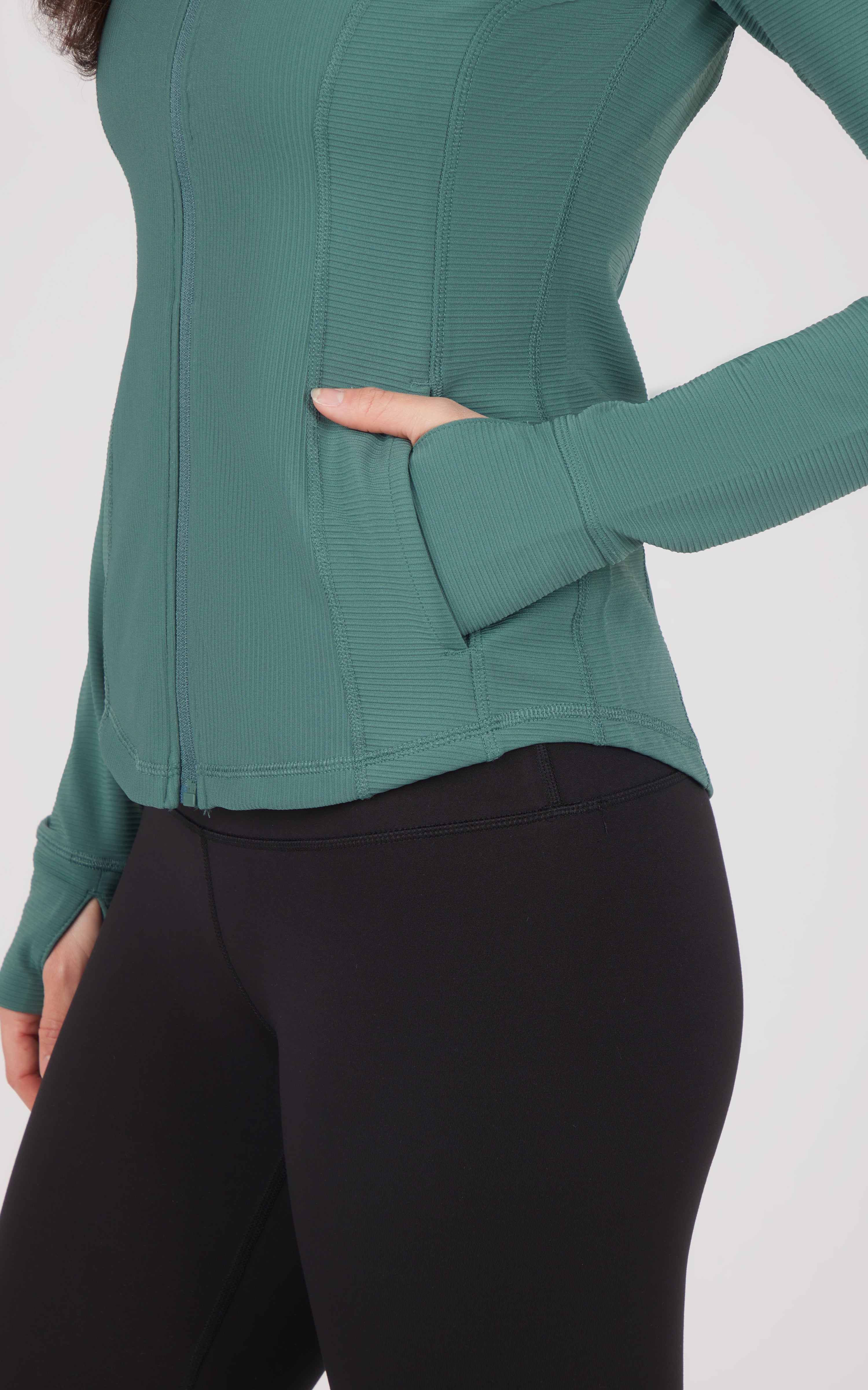 Interlink Ribbed Princess Seam Performance Jacket