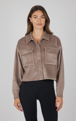 Dreamy Velour Ribbed Shacket