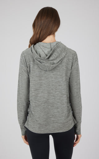 Maternity Heathered Lux Full Zip Jacket