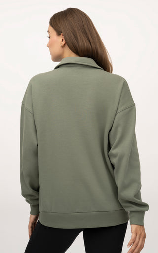 Cloud Plush Grove Cozy Polo Sweatshirt