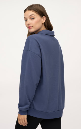 Cloud Plush Grove Cozy Polo Sweatshirt
