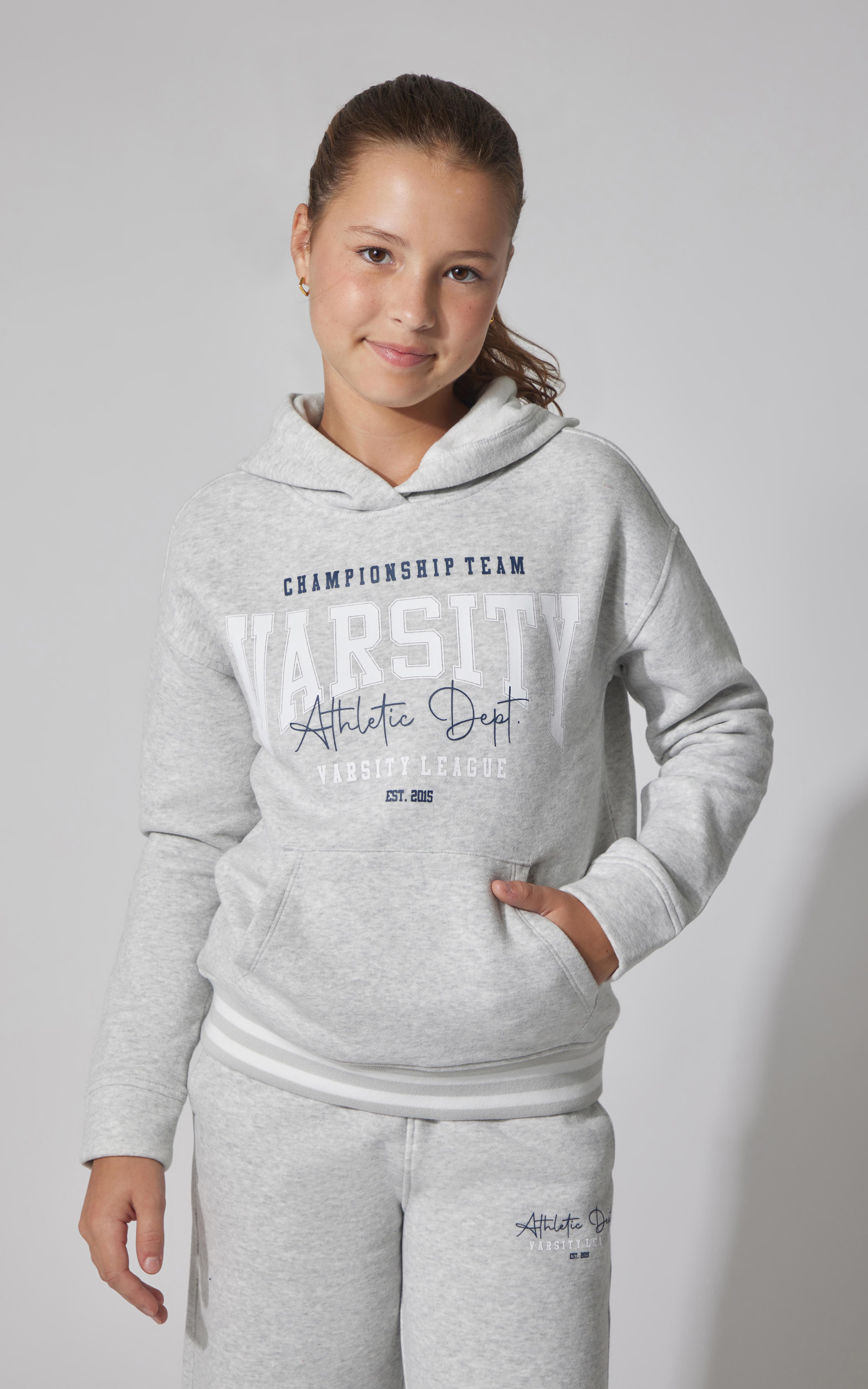 Girls Fleece Campus Pullover Hoodie