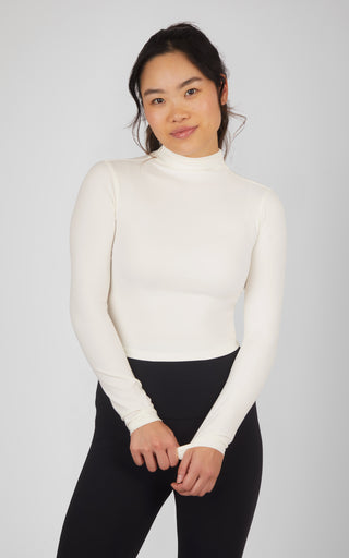 2 Pack Long Sleeve Mock Neck Tops - Our Linen Story