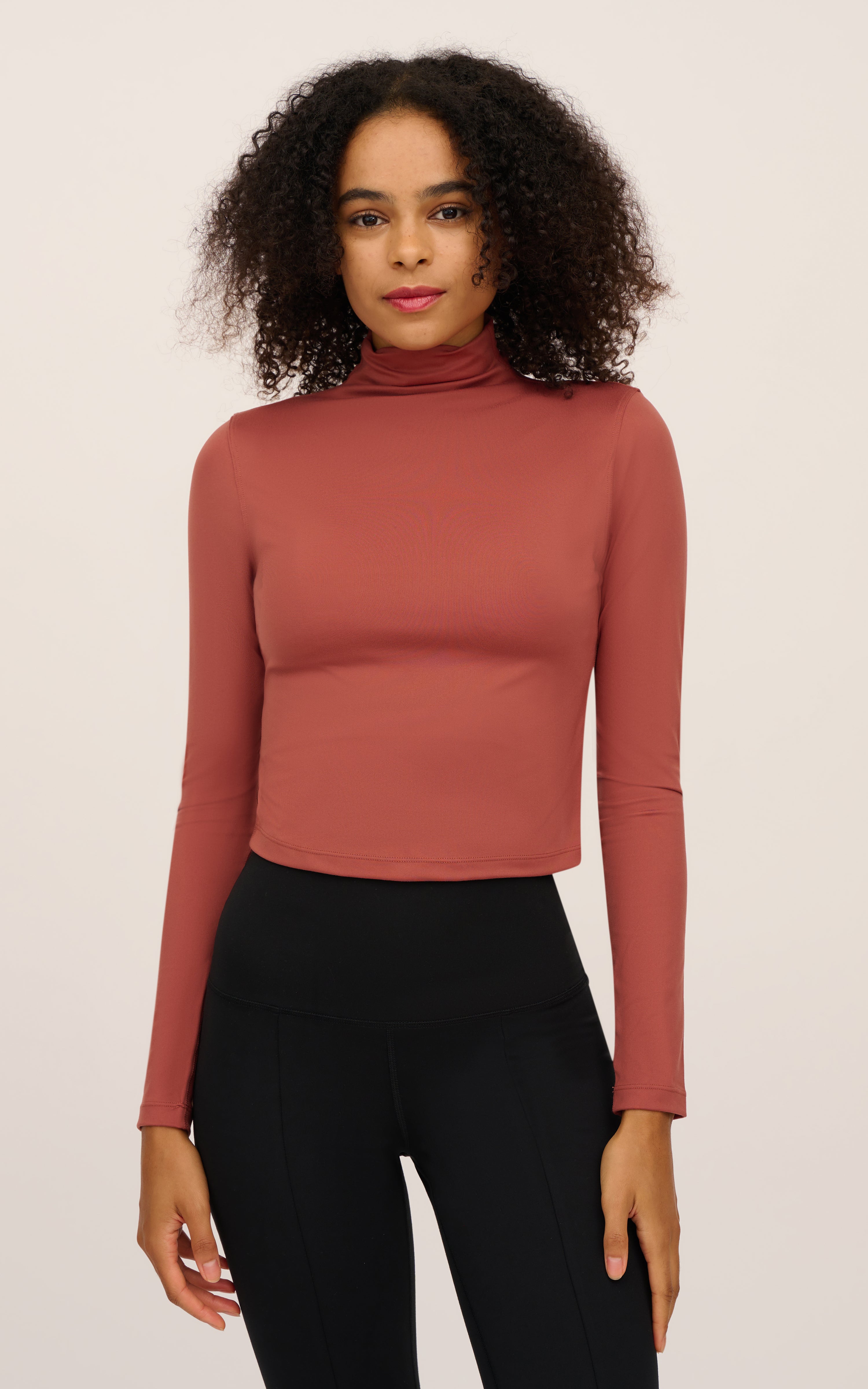 2 Pack Long Sleeve Mock Neck Tops - Our Linen Story