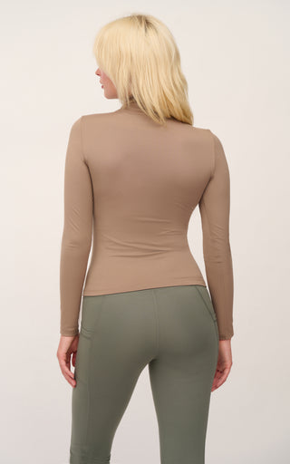 2 Pack Meet and Greet Length Mock Neck Long Sleeve Crop Tops