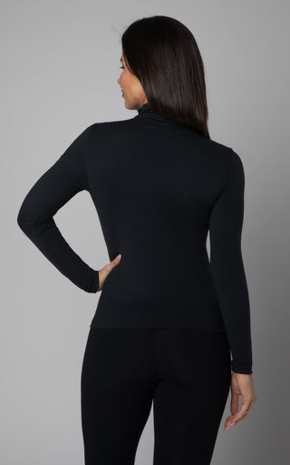 2 Pack Meet and Greet Length Mock Neck Long Sleeve Crop Tops