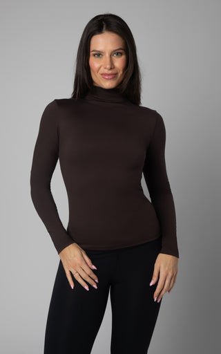 2 Pack Meet and Greet Length Mock Neck Long Sleeve Crop Tops