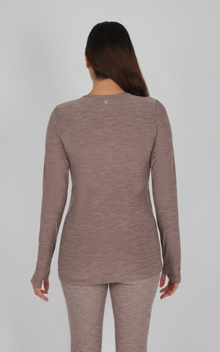 Maternity Heathered Long Sleeve Top