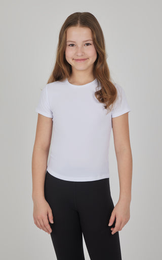 Girls 3 PK Ribbed Crew Neck Short Sleeve Shirt + Ribbed Crew Neck Long Sleeve Shirt