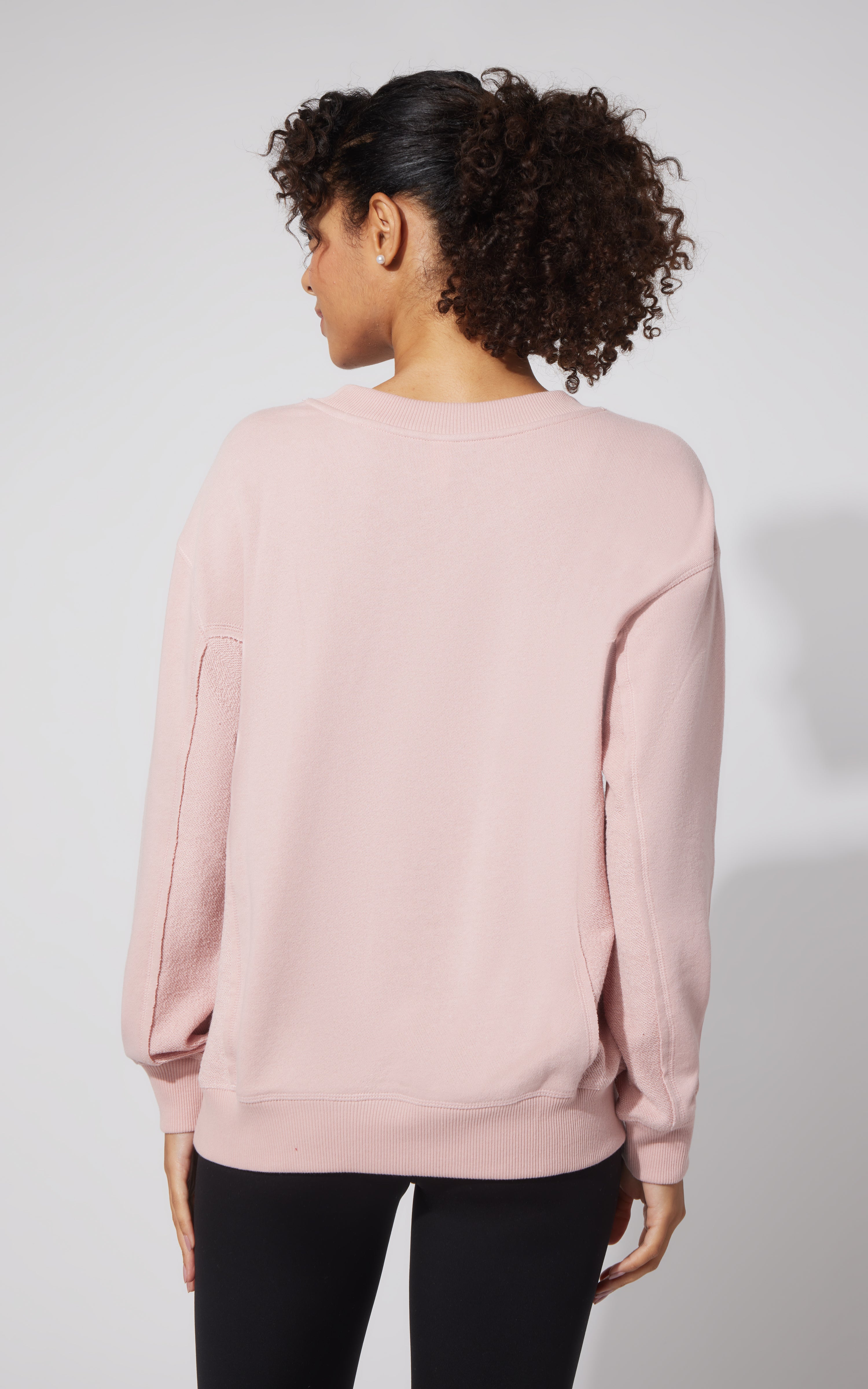 Loop Terry Santorini Crew Neck Oversized Pullover - Our Petal Tone Story
