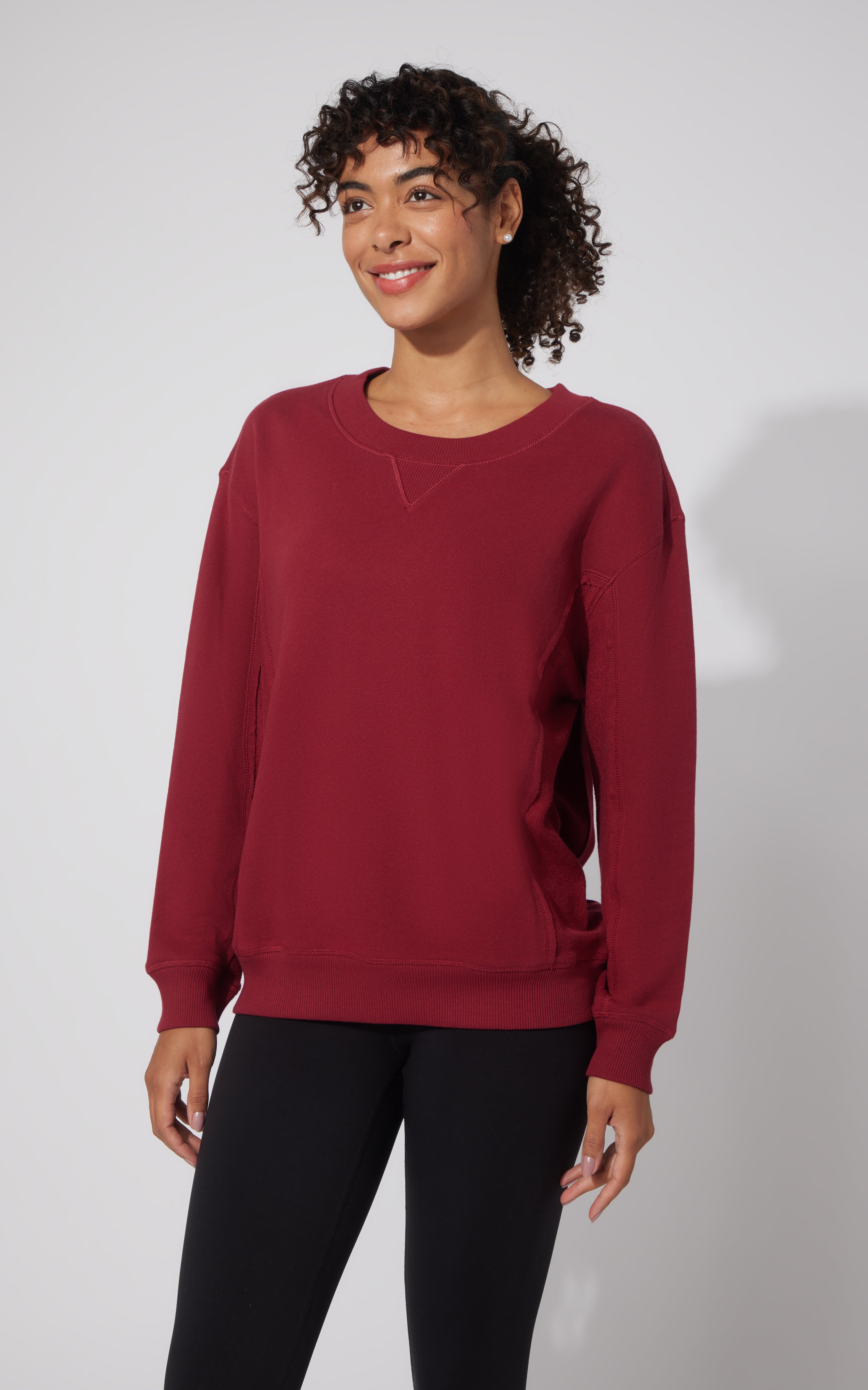 Loop Terry Santorini Crew Neck Oversized Pullover - Our Petal Tone Story