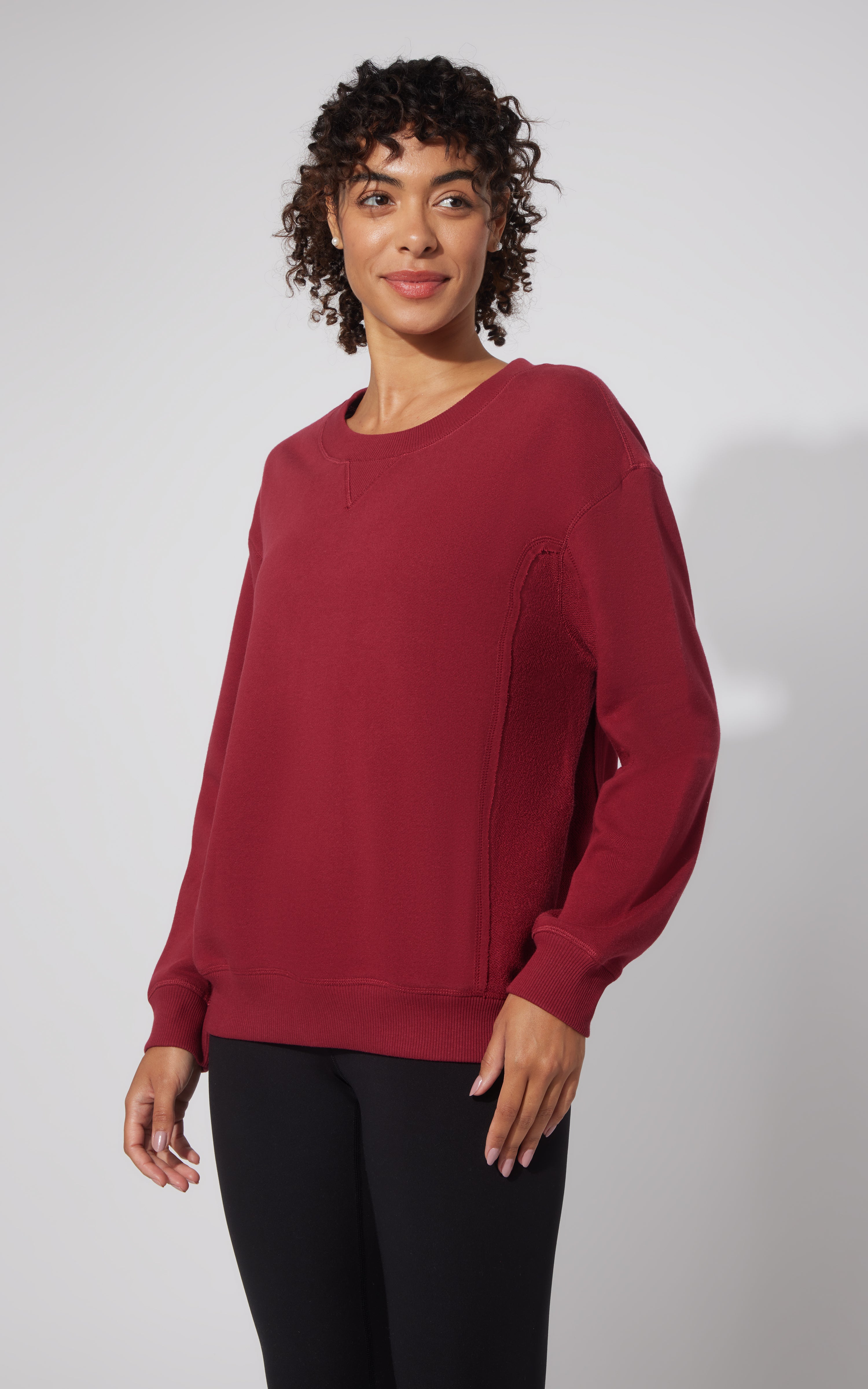 Loop Terry Santorini Crew Neck Oversized Pullover - Our Petal Tone Story