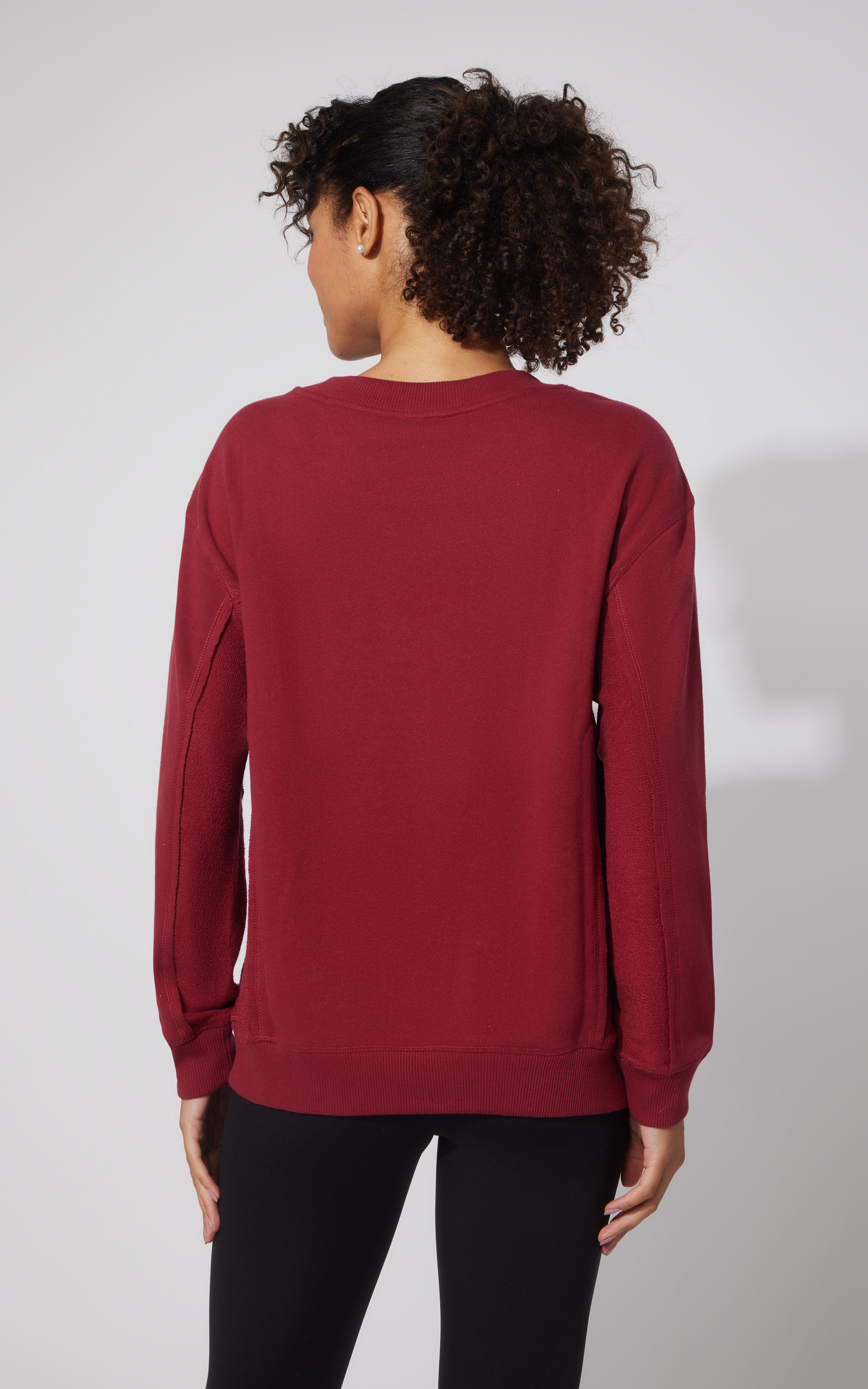Loop Terry Santorini Crew Neck Oversized Pullover - Our Petal Tone Story