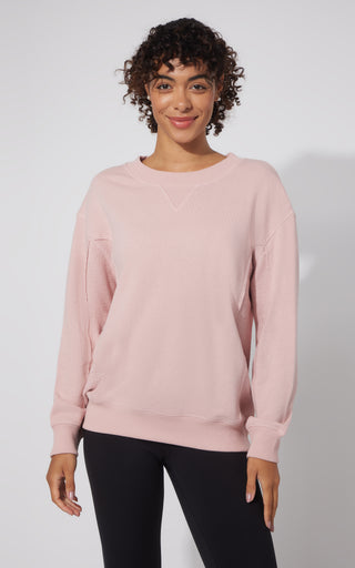 Loop Terry Santorini Crew Neck Oversized Pullover
