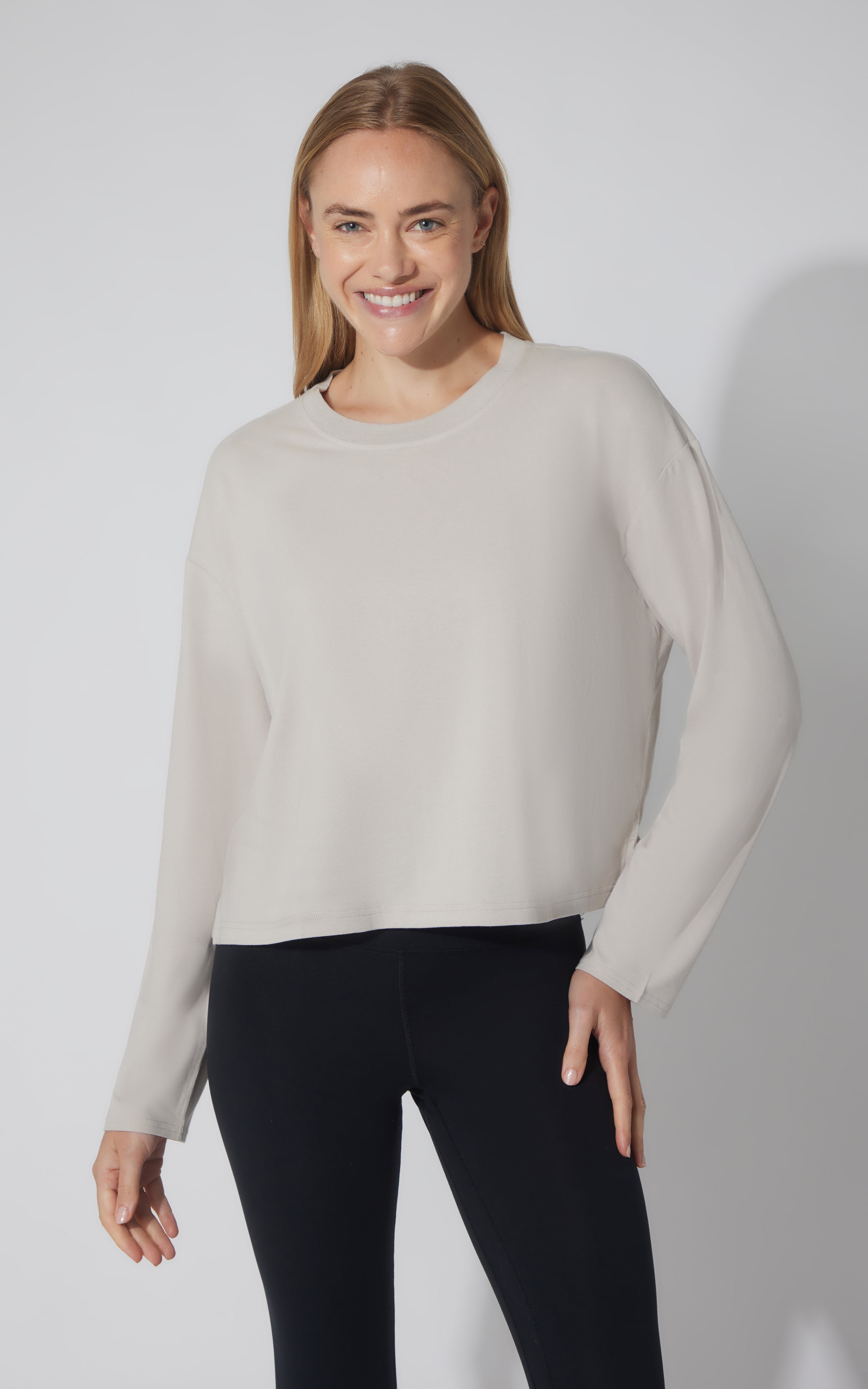 2 PK Cotton Deluxe Boxy Long Sleeve Top - Our Cafe Story