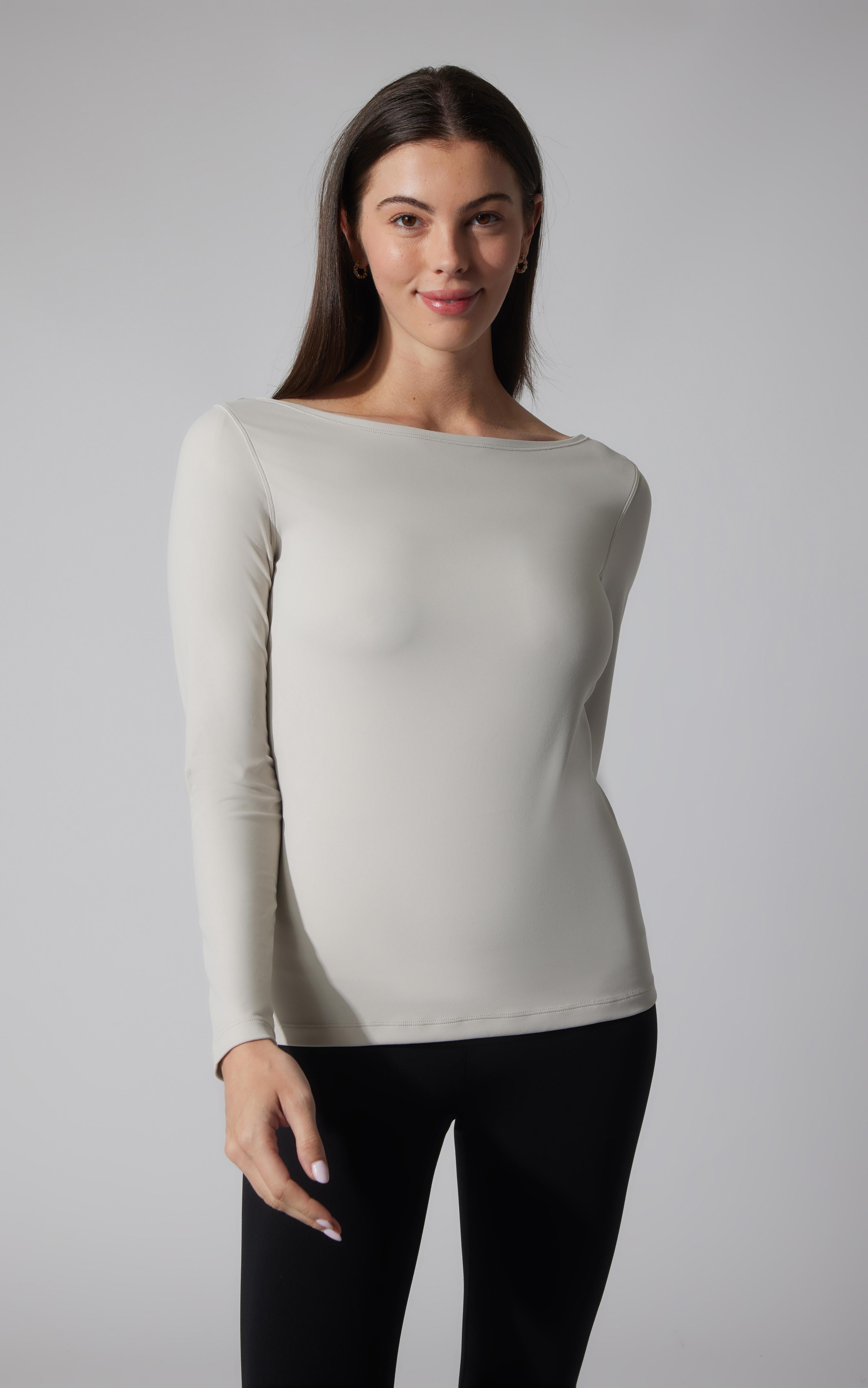 2 PK Zenly Boat Neck Long Sleeve Top