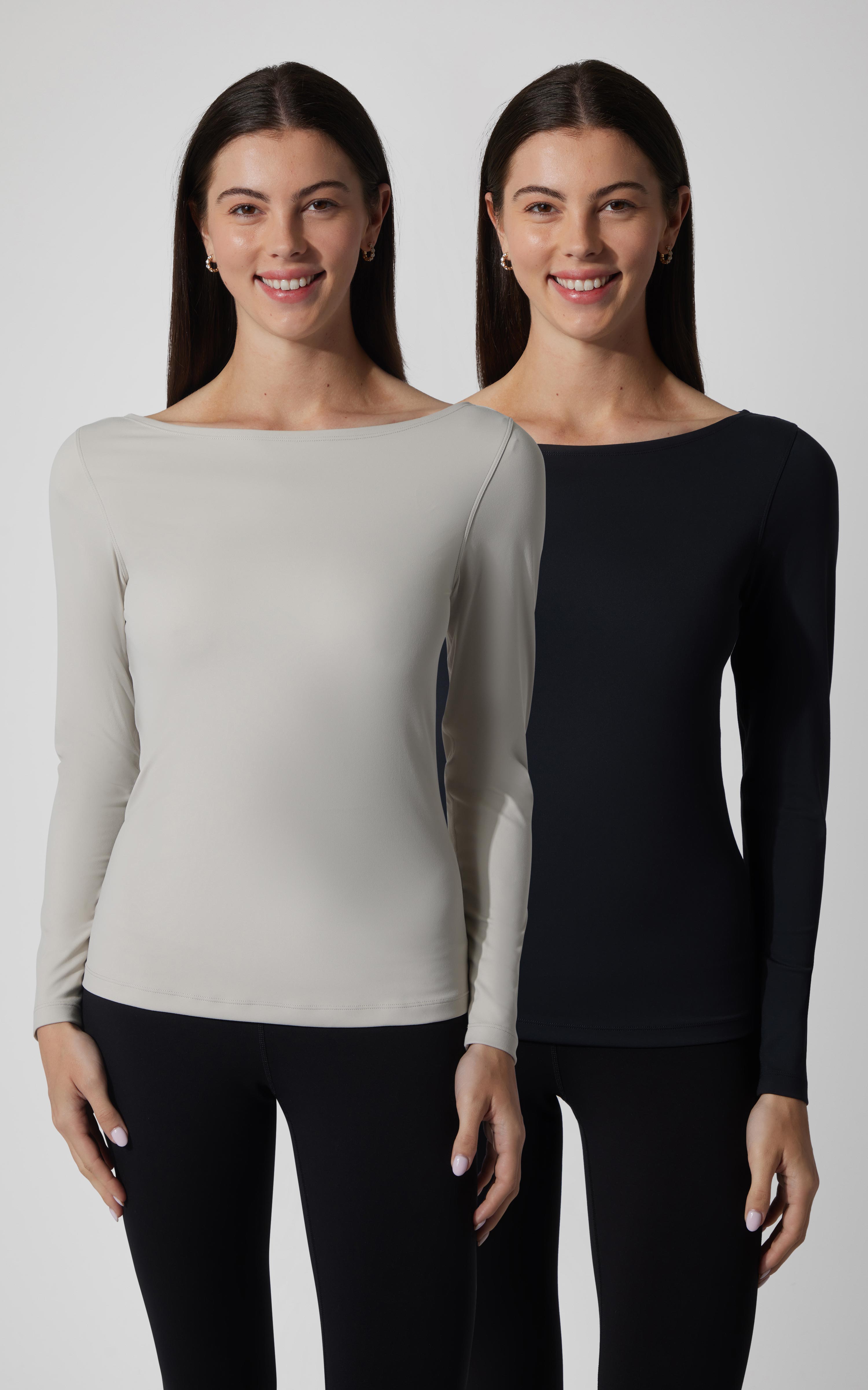 2 PK Zenly Boat Neck Long Sleeve Top