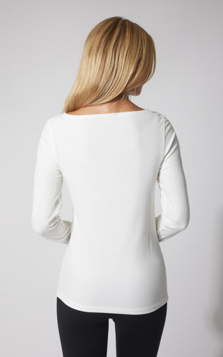 2 PK Heavenly Ribbed Boat Neck Long Sleeve Top