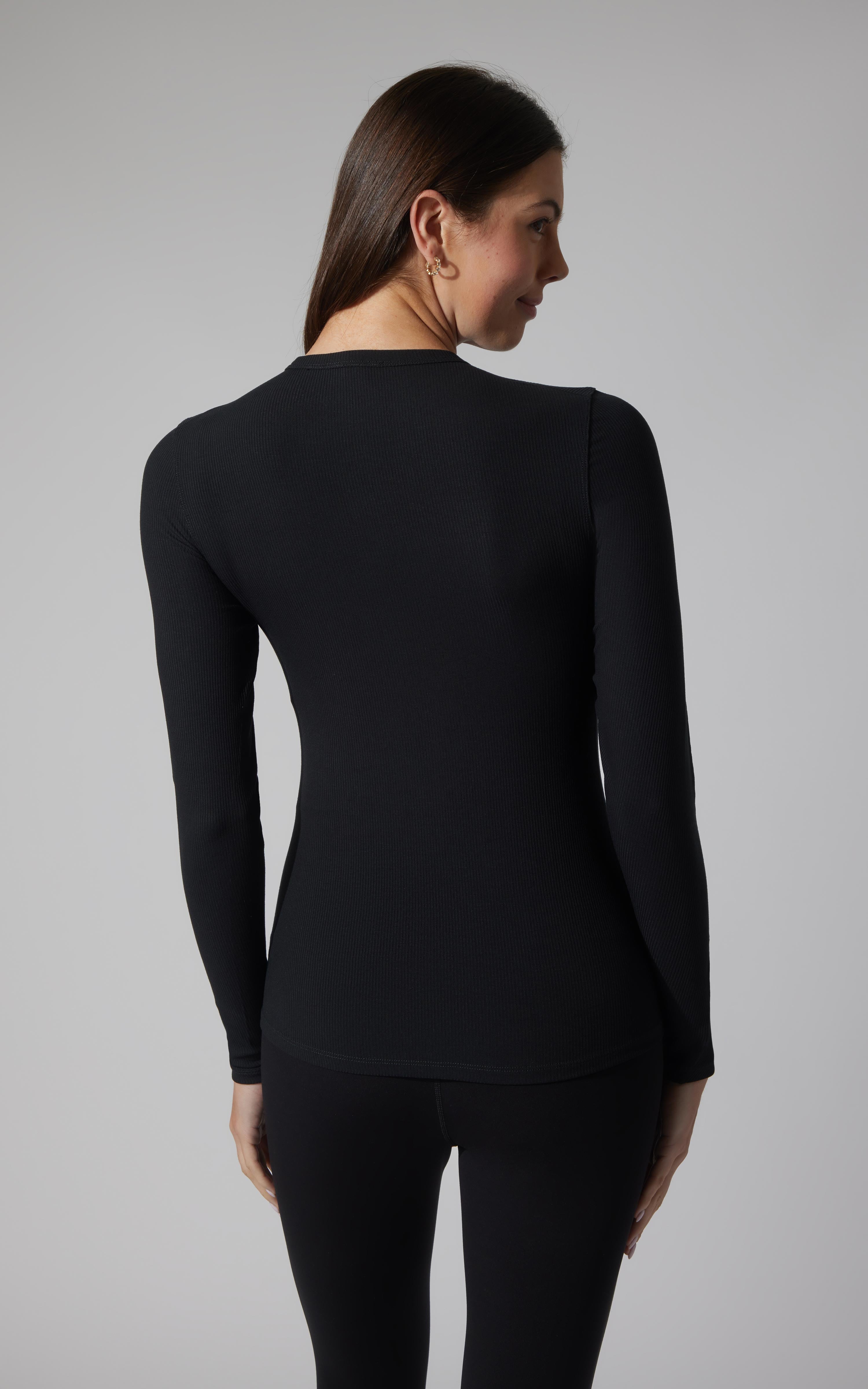 2 PK Ribbed Crew Neck Long Sleeve Top