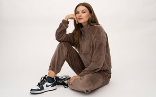 Keeping it cozy with The Lounge Shop. Stay comfortable and cozy with our lounge collection, a curation of items designed for relaxation at home or casual outings. Shop Now. The model is wearing our double butter brown plush set.