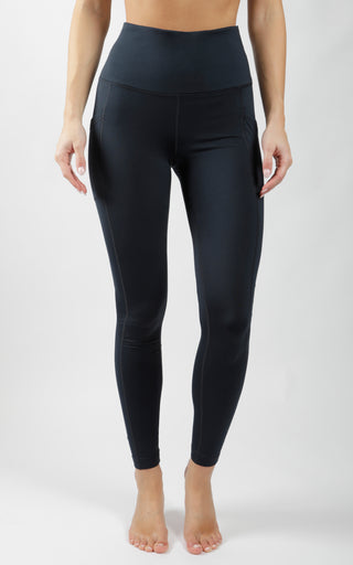 Cold Gear High Waist Fleece Lined Legging with Side Pockets - Our Earthy Story