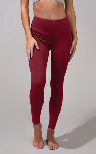 Cold Gear High Waist Fleece Lined Legging with Side Pockets - Our Earthy Story