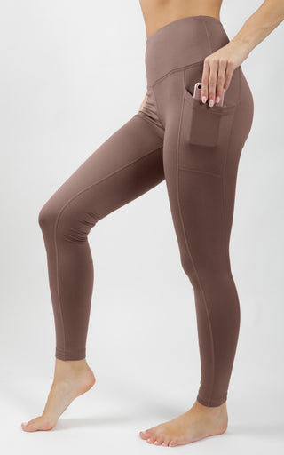 Cold Gear High Waist Fleece Lined Legging with Side Pockets - Our Earthy Story