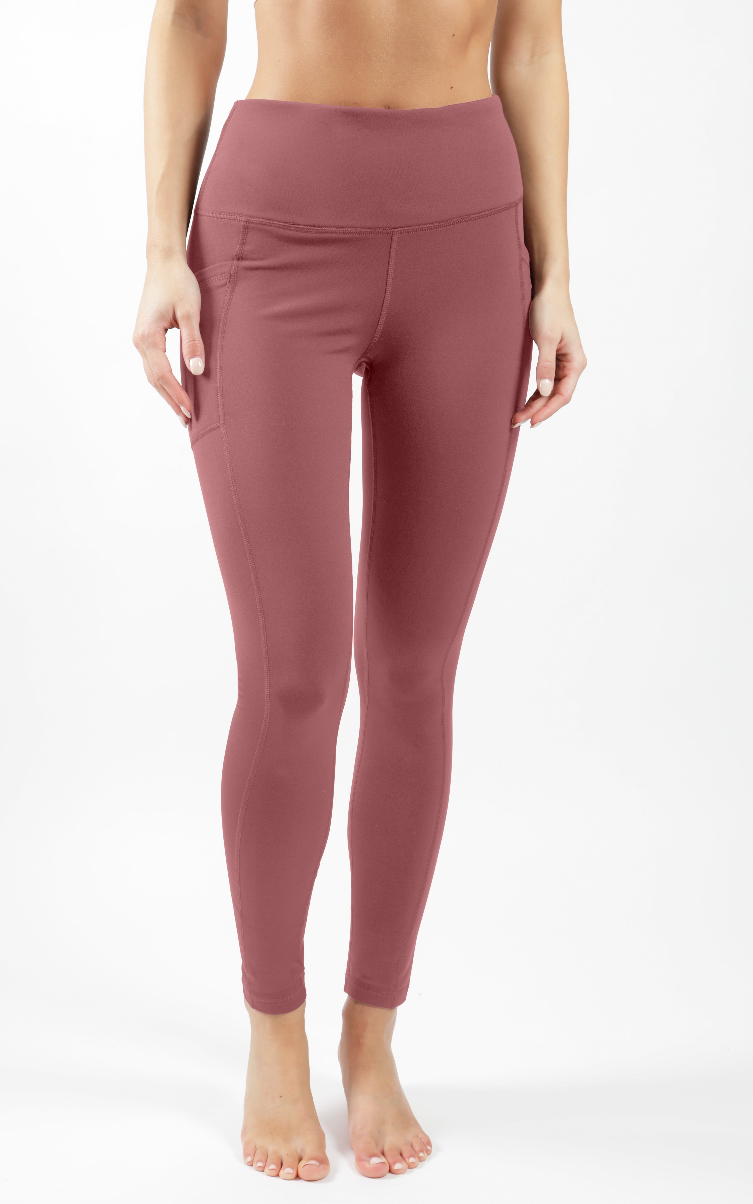 Cold Gear High Waist Fleece Lined Legging with Side Pockets - Our Earthy Story