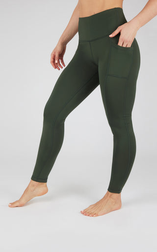 Cold Gear High Waist Fleece Lined Legging with Side Pockets - Our Earthy Story