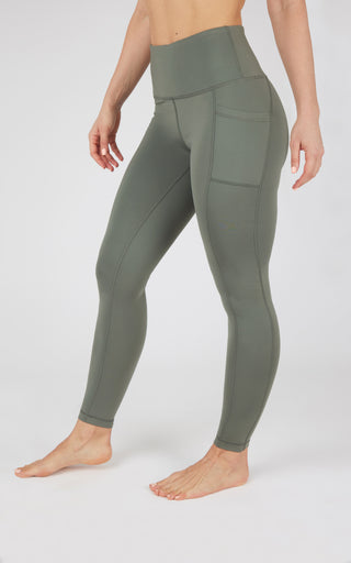 Cold Gear High Waist Fleece Lined Legging with Side Pockets - Our Earthy Story