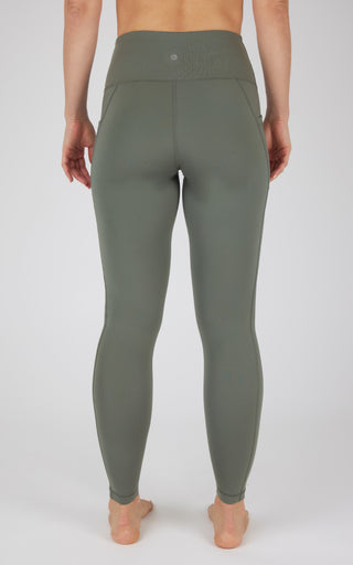 Cold Gear High Waist Fleece Lined Legging with Side Pockets - Our Earthy Story