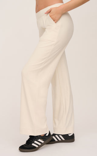 Marled Pique Daisy Wide Leg