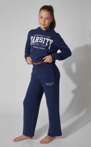 Girls Fleece Campus Wide Leg Pant