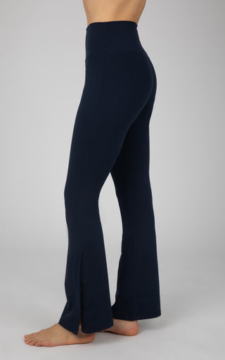Interlock Elastic Free V-Back Flared Leg Pant
